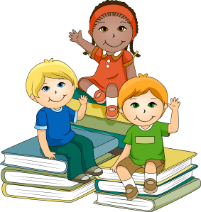 Kids-sitting-on-books